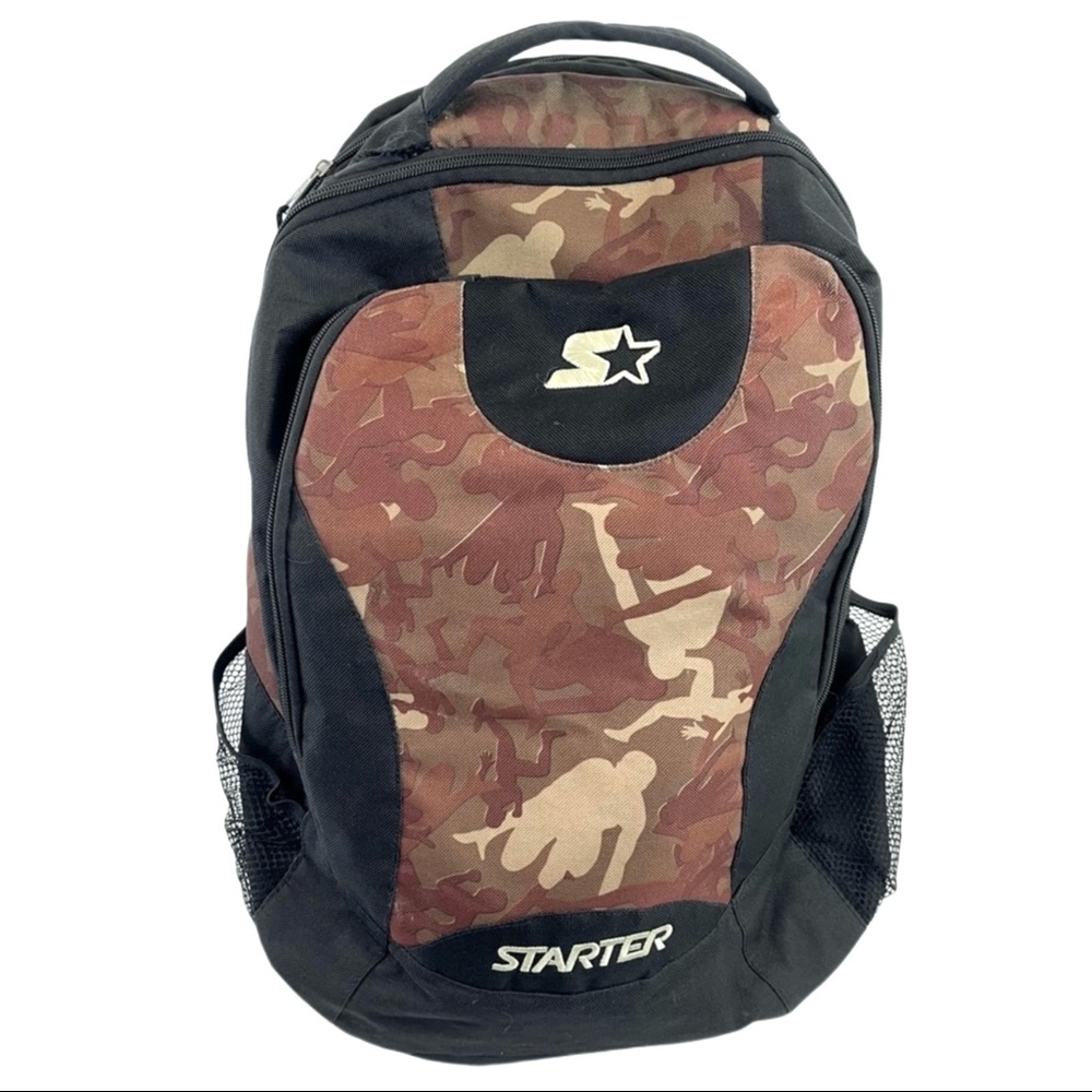 STARTER Runner Graphic Black Backpack with Running Positions Graphics UNISEX